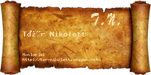 Tér Nikolett névjegykártya