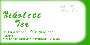 nikolett ter business card